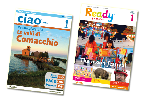 czasopisma językowe grafika okladki angielskie i włoskie